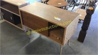 Wooden table cabinet with drawers
