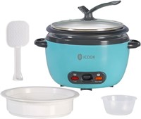 ICOOK 5-Cup Uncooked 10-Cup Cooked Rice Cooker 1L