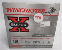(25) Winchester super X 12 gauge 2 3/4" 6 shot
