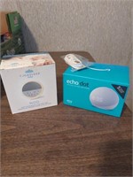 Echo dot and yogasleep baby in box