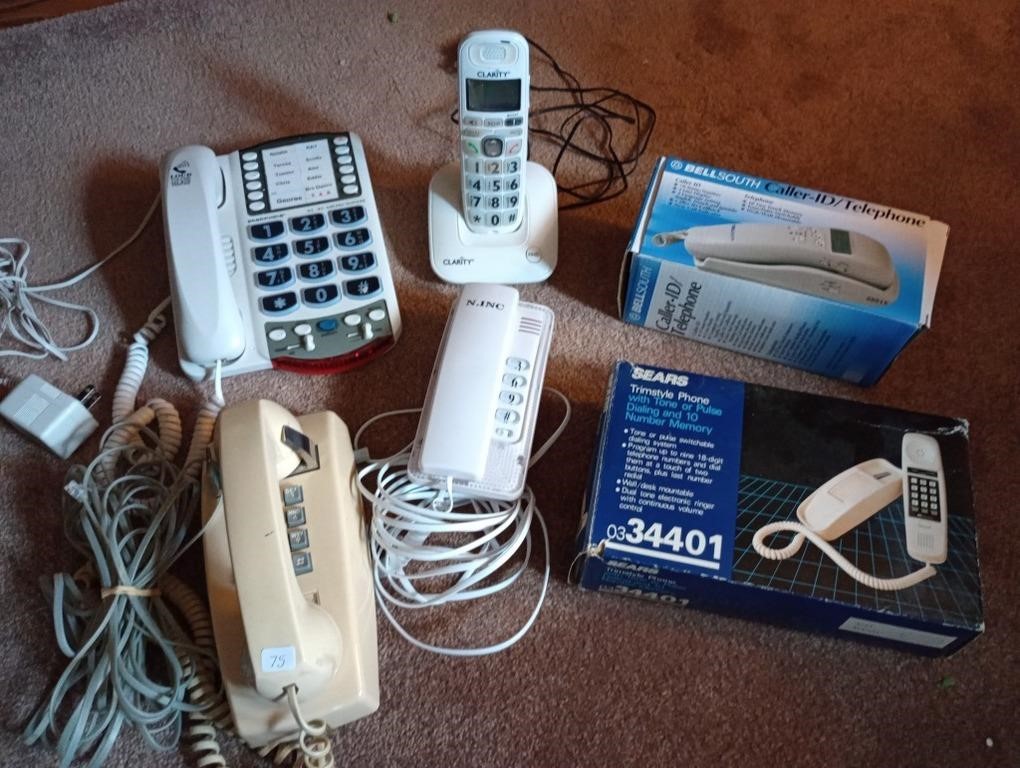 Mixed lot of 6 vintage phones