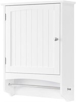 VASAGLE Wall Cupboard with Towel Rail and