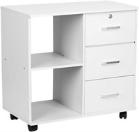 Wharick Mobile Filing Cabinet,Wood File Cabinet wi