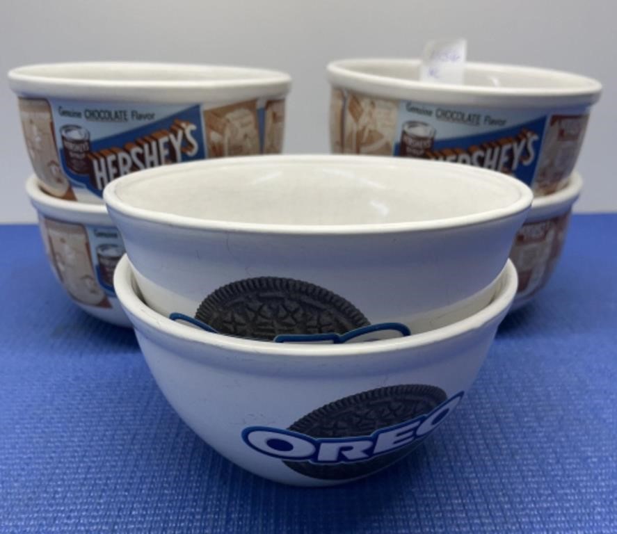 Vintage Hersheys Bowls , 4 Pcs , Oreo Cookie