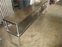 SS 92" Work Table Attachment Shelf