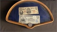1907 Large Bank Notes, $5.00 & $10.