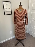 Vtg 1970's R&K Knits Dress