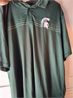 F6) Men's 2x Spartan green shirt