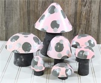 Concrete Pink Polka Dot Mushrooms