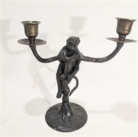 Brass / Bronzed Monkey Candle holder