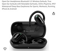 Open Ear Headphones Bluetooth 5.3 Wireless Earbuds