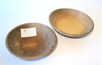Lot: 2 tureenware wooden bowls