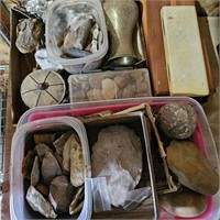 Collection of Rocks, Arrowheads & Crystals