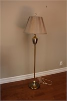 Brass & brush nickel floor lamp, 58"H