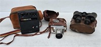 Vintage Cameras & 6 x 30 Binoculars