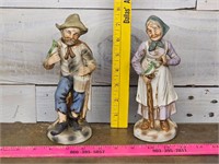 Vntg man and woman figurines