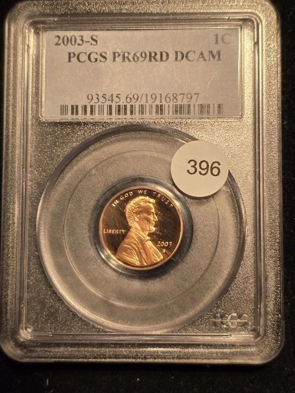 2003S Lincoln Cent PCGS PR69RD DCAM