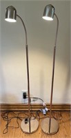 Rose Gold Finish Flexible Neck Floor Lamps (2)