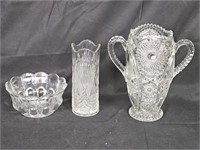 Glass Vases & Bowl
