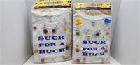 2pc SUCK FOR A BUCK 2003 Novelty Tshirts N.O.S