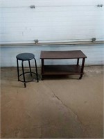 Table on wheels. Great for camp, small apartment