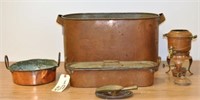 Estate Box Lot Copper, Large Tub