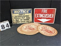 2 Metal Signs, 20 Iroquois Beer Place Mats etc.
