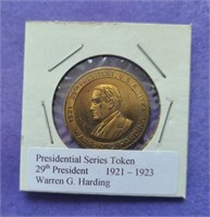 Presidential Series Token warren G. Harding