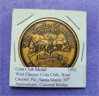 West Chester Coin Club Medal