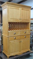 Solid Maple 2 Piece Hutch Cabinet (Heavy)