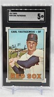 1967 Topps #355 Carl Yastrzemski SGC 5 Baseball