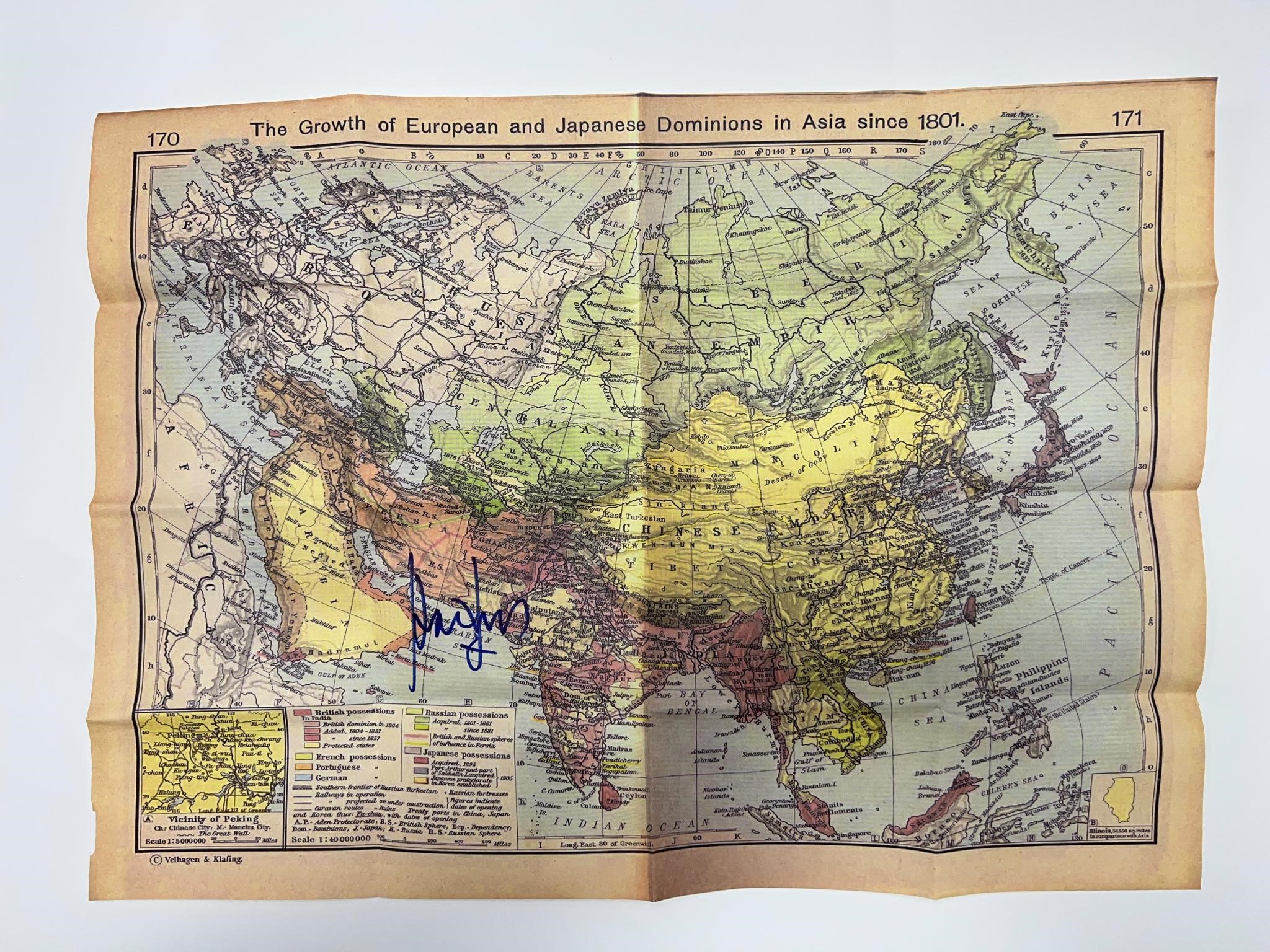 Autograph COA Indiana Jones Map