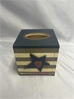 WOODEN TISSUE BOX 6 INCHES