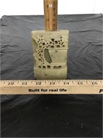 Carved soapstone/marble flower pot design