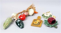 Ceramic Fruits & Vegetable Wall Decor