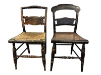 Two early side chairs