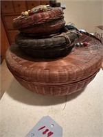 3 vintage baskets
