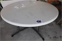 5' Round Folding Lifetime Plastic Table