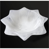 6 Inch Selenite Crystal Bowl, Real Moroccan Seleni