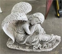 Concrete Resting Angel Statue