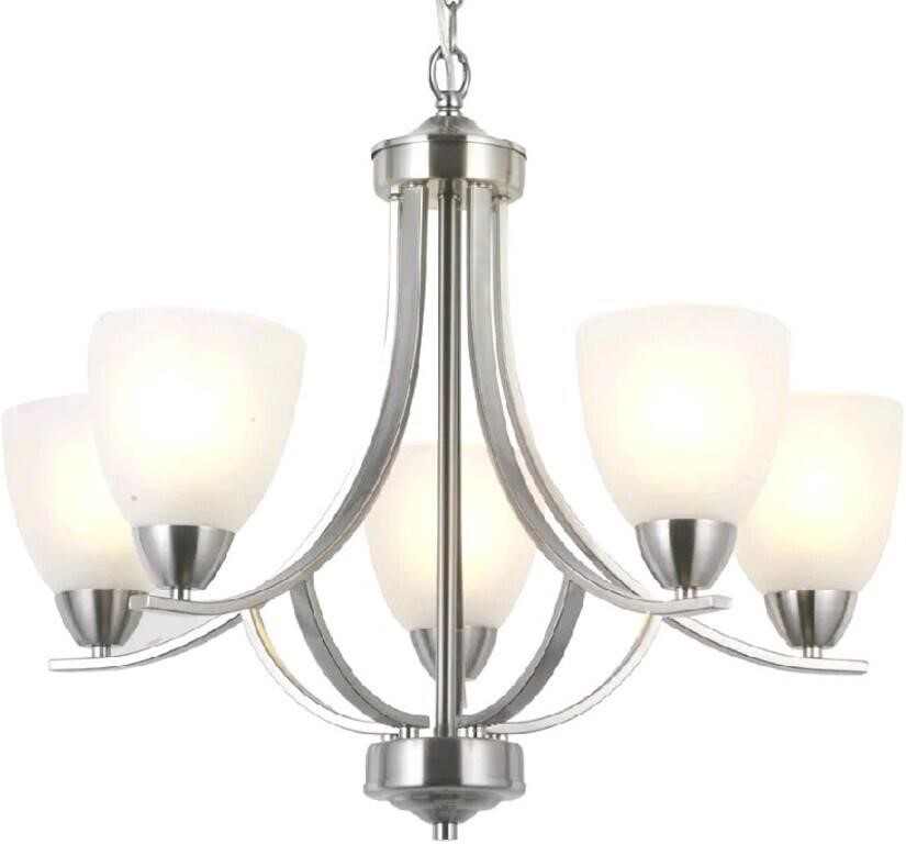 New VINLUZ 5 Light Contemporary Chandeliers Brushe