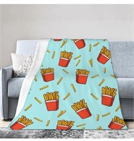 French Fries Fun Food Throw Blanket Super Soft