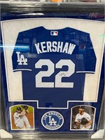 Clayton Kershaw Signed FRAMED Jersey 5Star