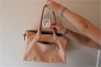 2 Purses Lot Pink & Cream