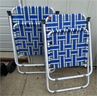 Pair of Blue Yard Chairs