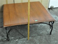 Wood, metal coffee table,  38.5x38.5x16.5