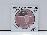 1967 SPECIMEN CANADA CENTENNIAL SILVER DOLLAR-