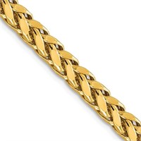 14K-Diamond-cut Wheat with Lobster Clasp Chain