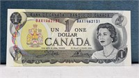 1973 Canada $1 Replacement Note, BAX prefix,