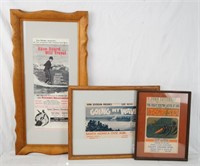 Three Framed Surf Posters